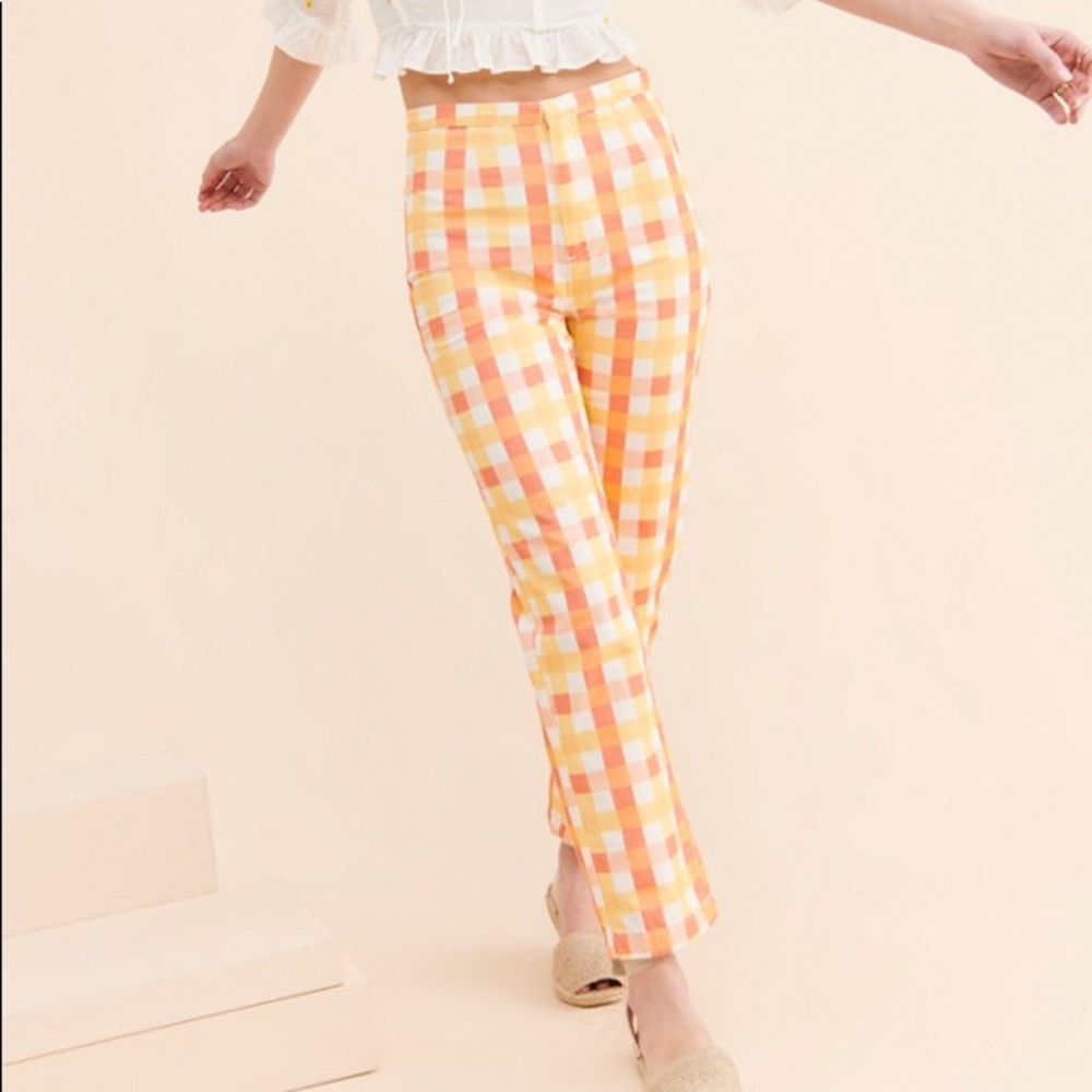 Free People plaid pants